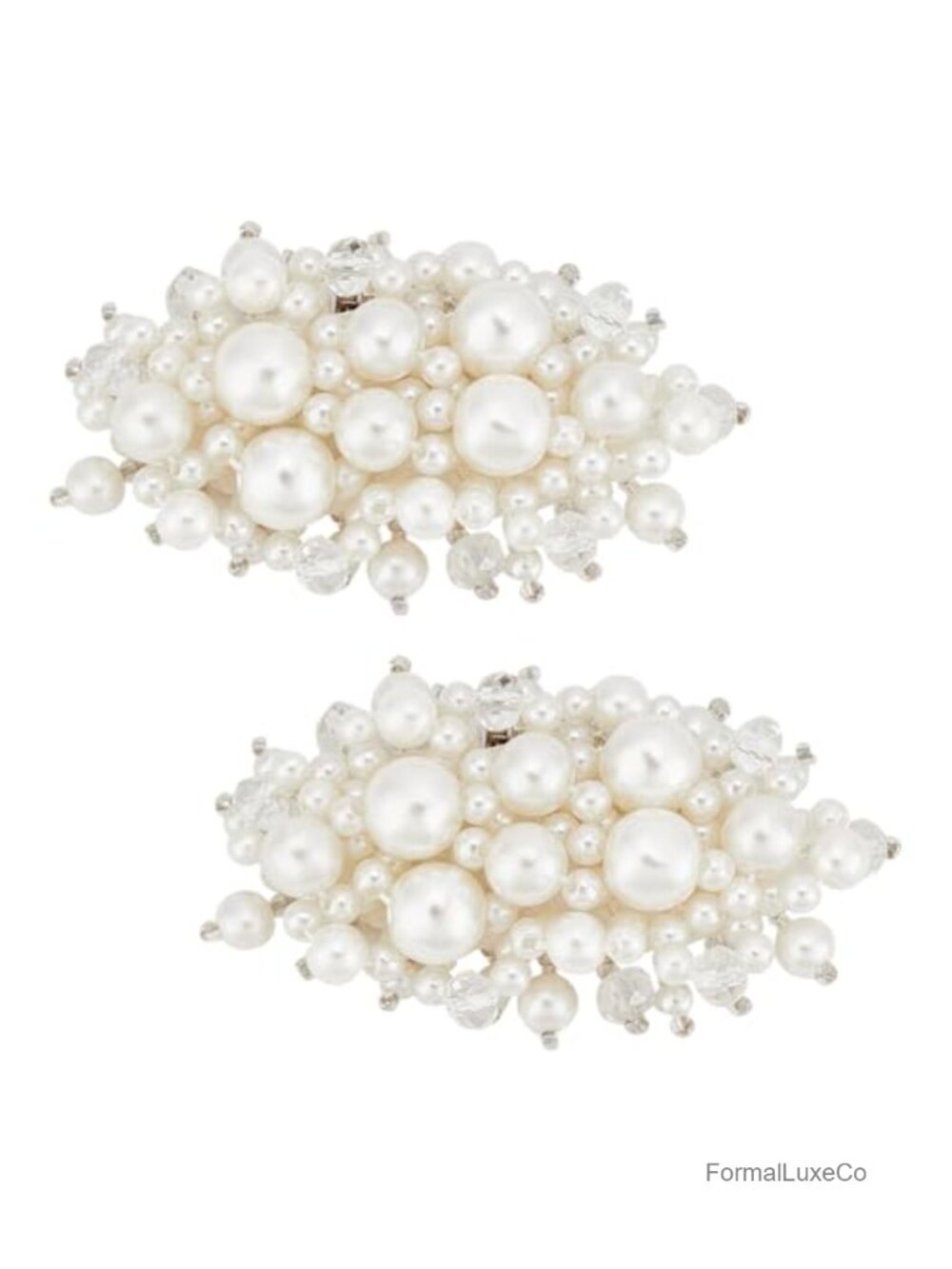 Pearl Flower Shoe Clips Crystal Beads Detachable Bridal Wedding Clips
